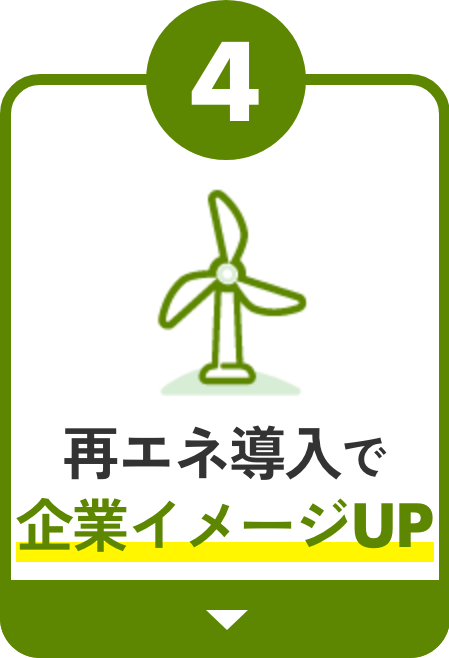 4再エネ導入で企業イメージUP
