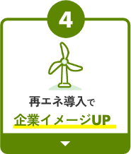 4再エネ導入で企業イメージUP